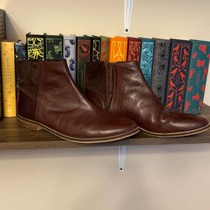 Ben Sherman Brown Leather & Suede Chelsea Boots
